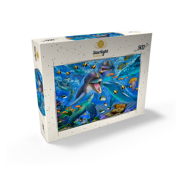 Laughing Dolphins 500 Jigsaw Puzzle box view2