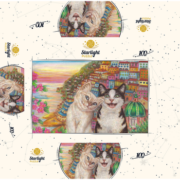 Selfie in Positano 100 Jigsaw Puzzle box 3D Modell