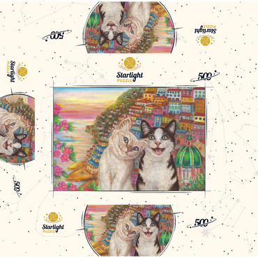 Selfie in Positano 500 Jigsaw Puzzle box 3D Modell