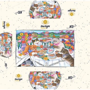 Tea Time 100 Jigsaw Puzzle box 3D Modell