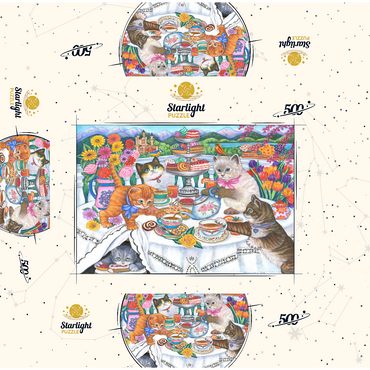 Tea Time 500 Jigsaw Puzzle box 3D Modell