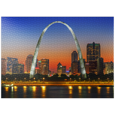 puzzleplate Twilight at Gateway Arch 1000 Jigsaw Puzzle
