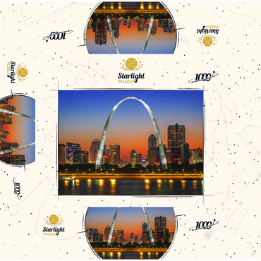 Twilight at Gateway Arch 1000 Jigsaw Puzzle box 3D Modell