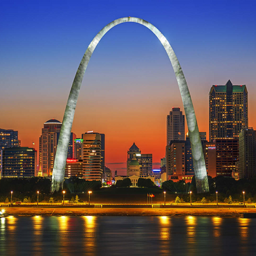 Twilight at Gateway Arch 100 Jigsaw Puzzle 3D Modell