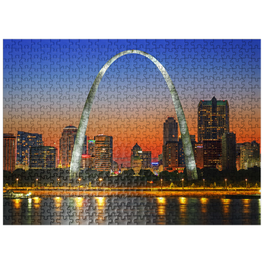 puzzleplate Twilight at Gateway Arch 500 Jigsaw Puzzle