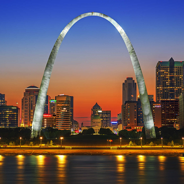 Twilight at Gateway Arch 500 Jigsaw Puzzle 3D Modell