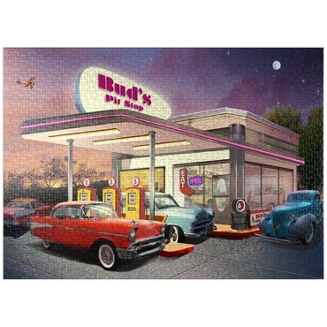 puzzleplate Bud's Pit Stop 1000 Jigsaw Puzzle
