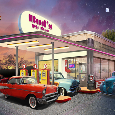 Bud's Pit Stop 100 Jigsaw Puzzle 3D Modell