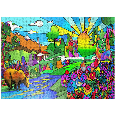 puzzleplate Bear River Sunset 500 Jigsaw Puzzle