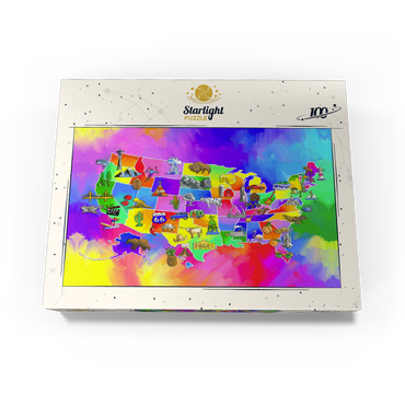 usa map 100 Jigsaw Puzzle box view3