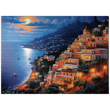 puzzleplate Positano Moonlit 1000 Jigsaw Puzzle