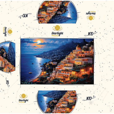 Positano Moonlit 100 Jigsaw Puzzle box 3D Modell