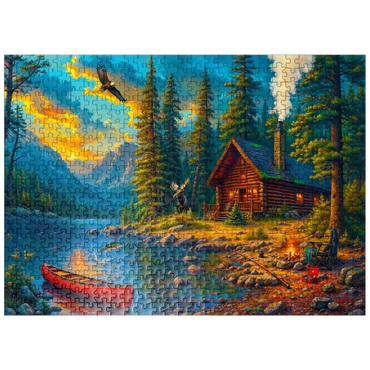 puzzleplate Cabin by the Lake 500 Jigsaw Puzzle