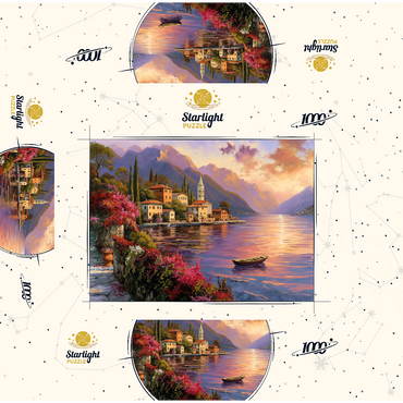 Marina and Sunset, Italia 1000 Jigsaw Puzzle box 3D Modell