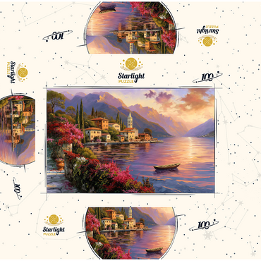 Marina and Sunset, Italia 100 Jigsaw Puzzle box 3D Modell