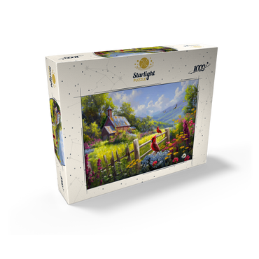 Cardinals in the Garden 1000 Jigsaw Puzzle box view2
