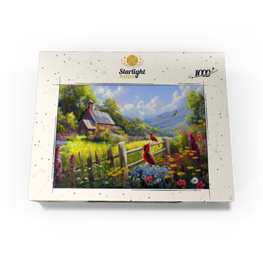 Cardinals in the Garden 1000 Jigsaw Puzzle box view3