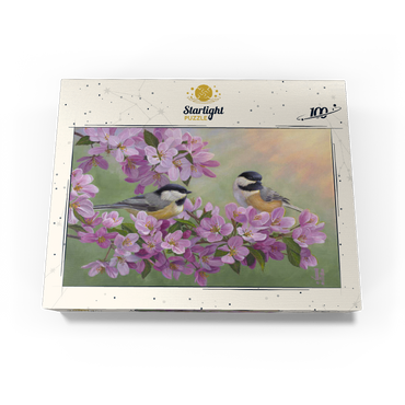 Spring Glow Chickadees 100 Jigsaw Puzzle box view3