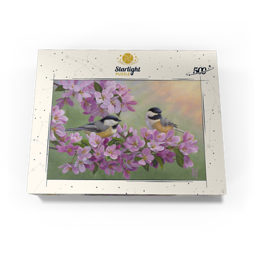 Spring Glow Chickadees 500 Jigsaw Puzzle box view3