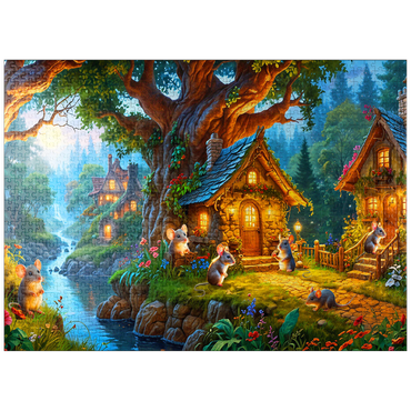puzzleplate Mice Cottage Retreat 1000 Jigsaw Puzzle