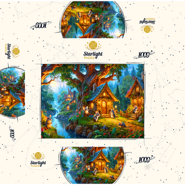 Mice Cottage Retreat 1000 Jigsaw Puzzle box 3D Modell