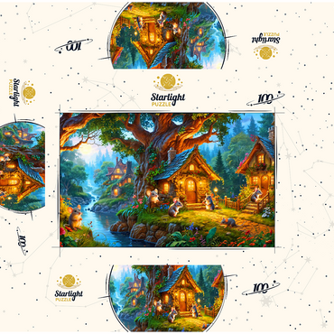 Mice Cottage Retreat 100 Jigsaw Puzzle box 3D Modell