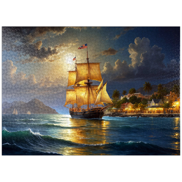 puzzleplate Ship Harbor Scene 1000 Jigsaw Puzzle
