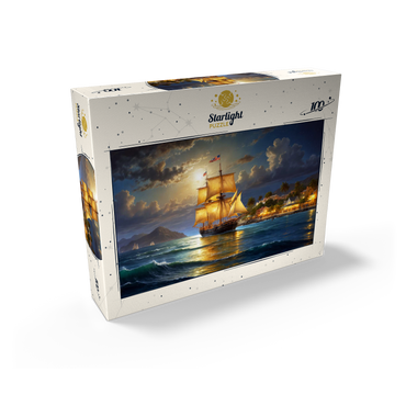 Ship Harbor Scene 100 Jigsaw Puzzle box view2