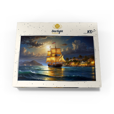 Ship Harbor Scene 100 Jigsaw Puzzle box view3