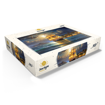 Ship Harbor Scene 500 Jigsaw Puzzle box view1