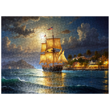 puzzleplate Ship Harbor Scene 500 Jigsaw Puzzle