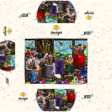 Art Studio 1000 Jigsaw Puzzle box 3D Modell