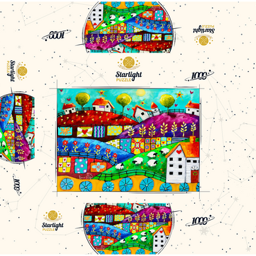 Country life 1000 Jigsaw Puzzle box 3D Modell