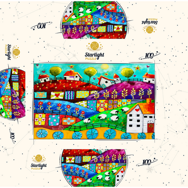 Country life 100 Jigsaw Puzzle box 3D Modell