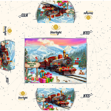 Santa Train 1000 Jigsaw Puzzle box 3D Modell