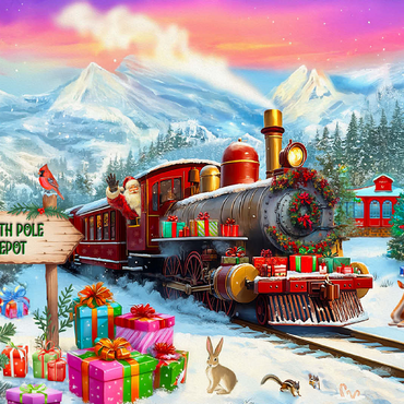 Santa Train 100 Jigsaw Puzzle 3D Modell