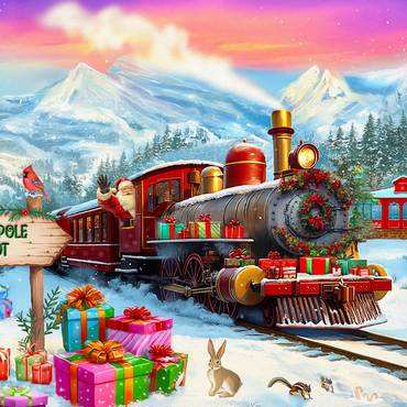 Santa Train 500 Jigsaw Puzzle 3D Modell