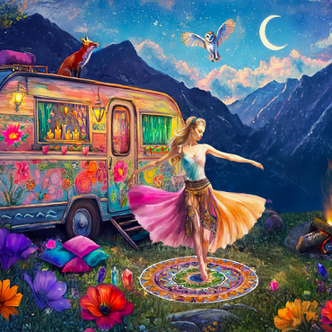 Flower Power 100 Jigsaw Puzzle 3D Modell