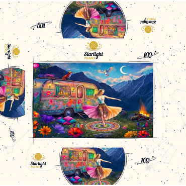 Flower Power 100 Jigsaw Puzzle box 3D Modell