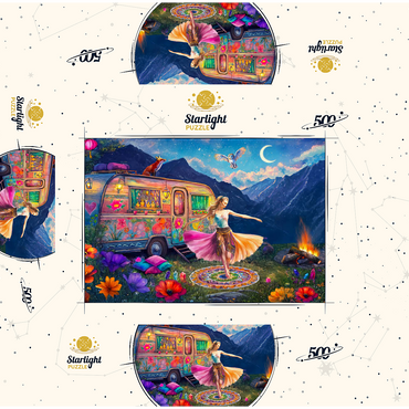 Flower Power 500 Jigsaw Puzzle box 3D Modell