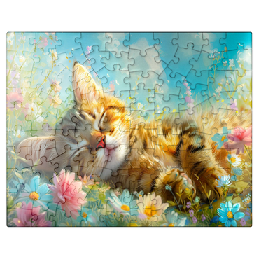 puzzleplate Sleeping Kitten 1 100 Jigsaw Puzzle