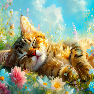 Sleeping Kitten 1 100 Jigsaw Puzzle 3D Modell