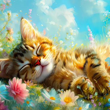 Sleeping Kitten 1 500 Jigsaw Puzzle 3D Modell