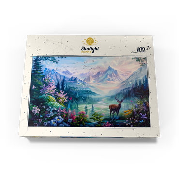 Forest Deer 100 Jigsaw Puzzle box view3
