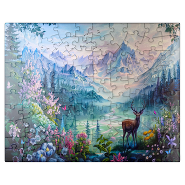 puzzleplate Forest Deer 100 Jigsaw Puzzle