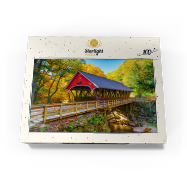 Autumn in Flume Gorge 100 Jigsaw Puzzle box view3
