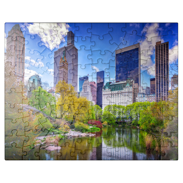 puzzleplate Central Park South from Gapstow Bridge 100 Jigsaw Puzzle