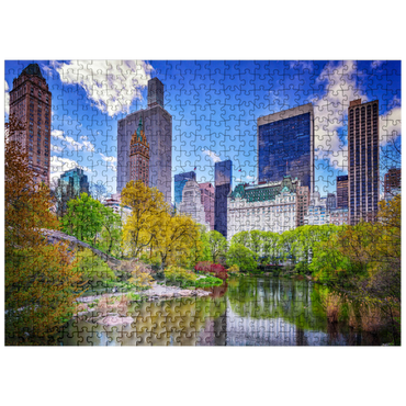 puzzleplate Central Park South from Gapstow Bridge 500 Jigsaw Puzzle