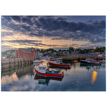 puzzleplate Dawn in the Harbor 1000 Jigsaw Puzzle