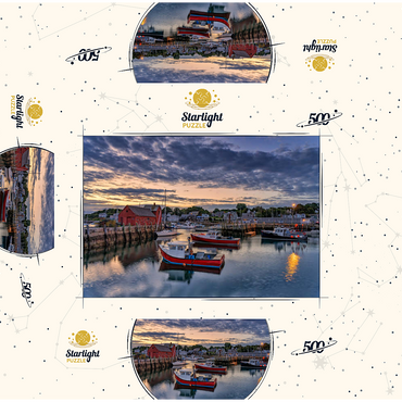 Dawn in the Harbor 500 Jigsaw Puzzle box 3D Modell